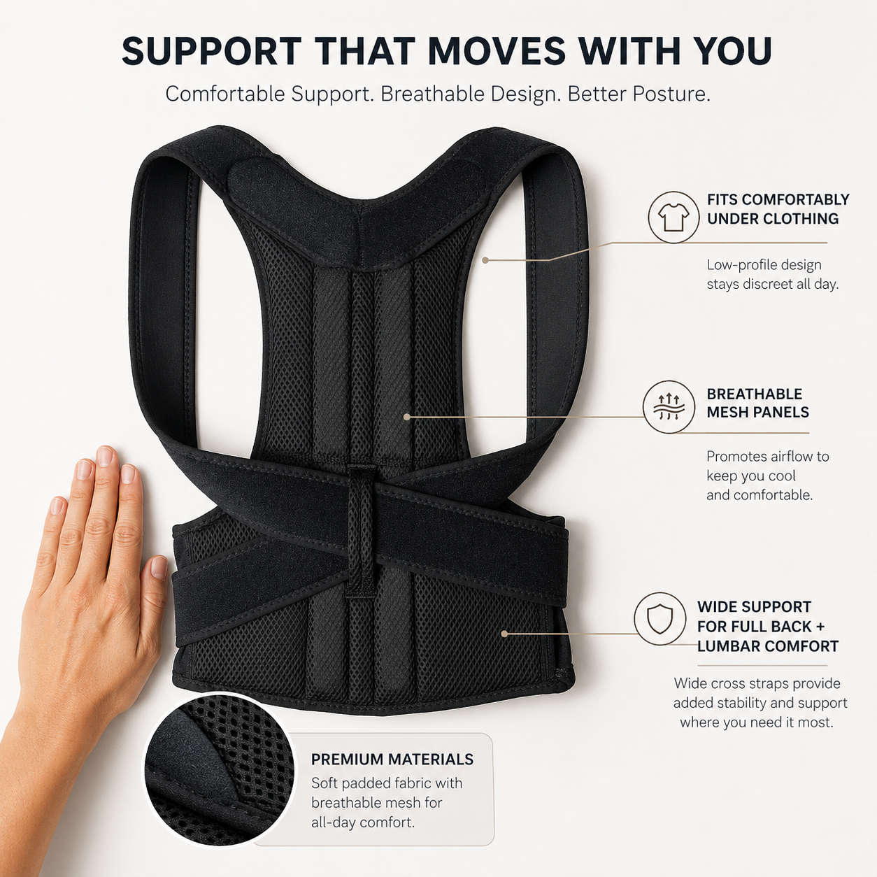 COMFY-BRACE | Posture Tee